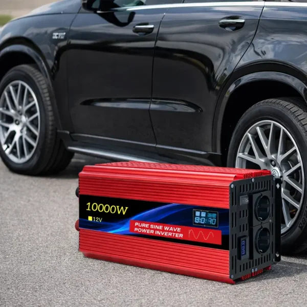 Inverter Καθαρού Ημιτόνου 12V σε 220V – 10000W με lcd οθόνη
