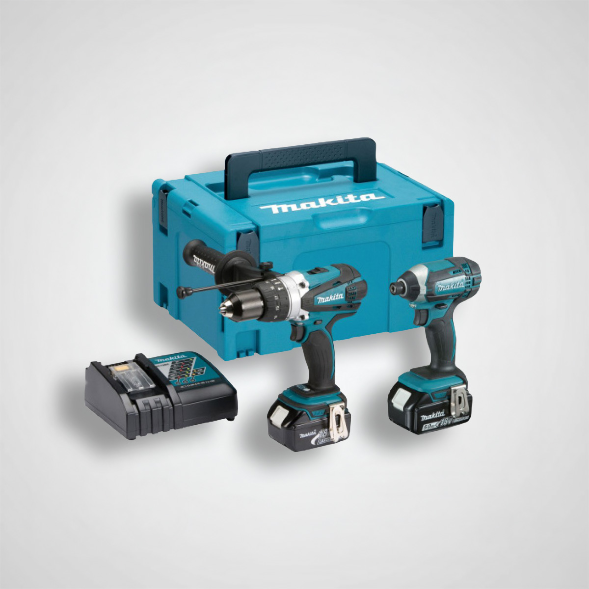 MAKITA Σετ Κρουστικό Δραπανοκατσάβιδο DHP486 130Nm + Παλμικό Κατσαβίδι DTD153 170Nm (2x5Ah)+ Ταχυφορτιστής
