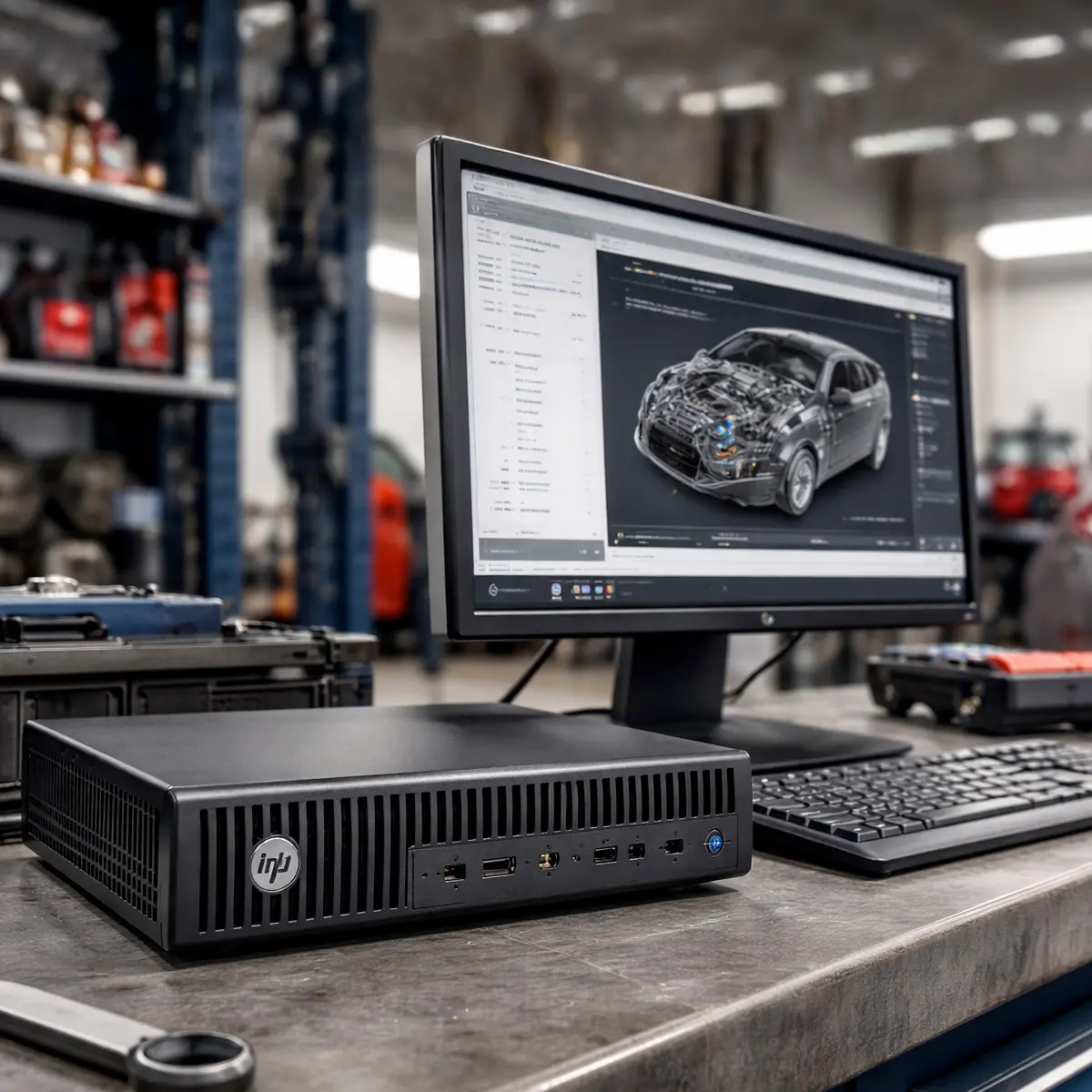 Mini pc HP ProDesk με οθόνη Dell 27'' Ιδανικό για Συνεργεία & Επαγγελματική Χρήση