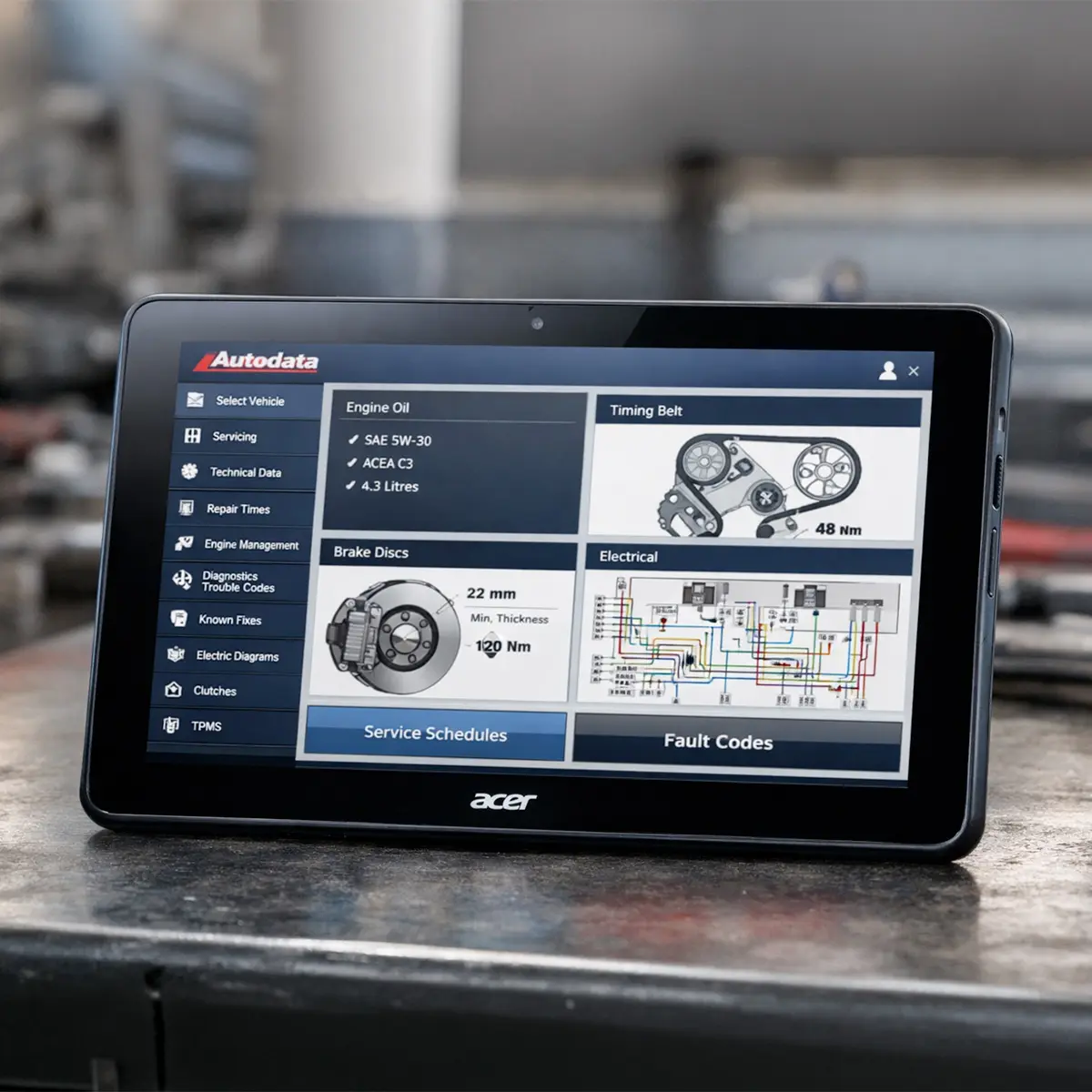 Tablet Acer Iconia Tab 10.1” με Haynes Pro 2026 & Autodata 2026 – Επαγγελματικό Πακέτο Συνεργείου