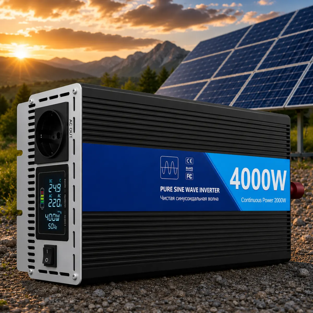 Inverter 4000w 24v se 220v katharou imitonou