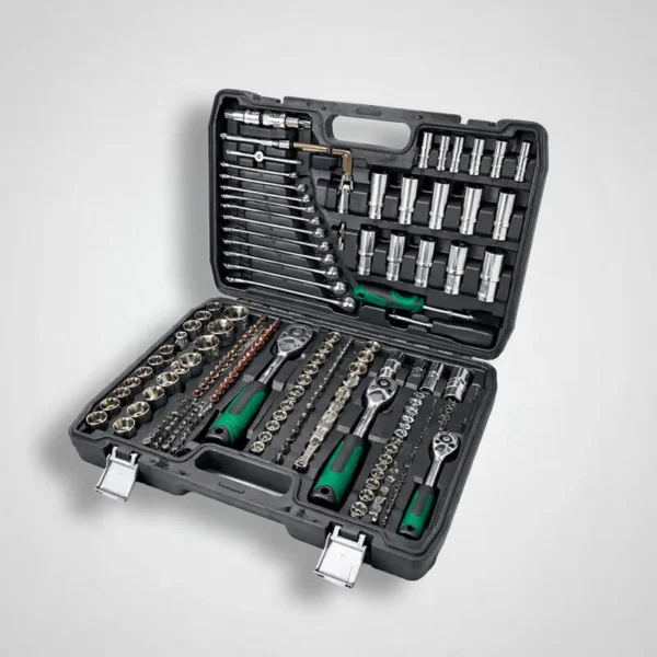 Σετ Εργαλείων Μηχανικού 216 Τεμαχίων με Καρυδάκια & Καστάνιες 1 4” 3 8” 1 2”