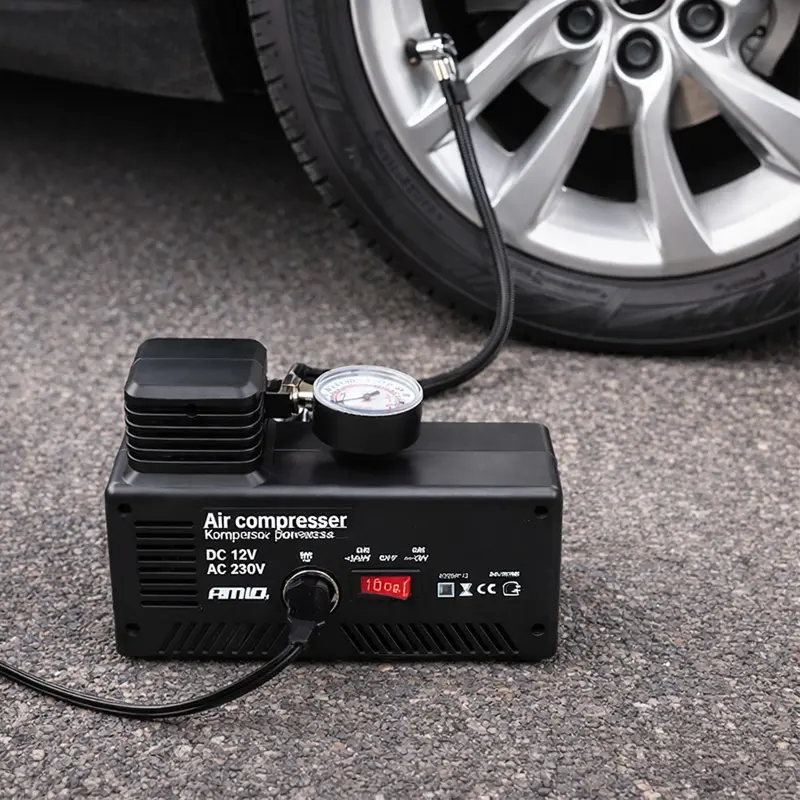 Τρόμπα Αυτοκινήτου 12V με Μανόμετρο – 250 PSI και Καλώδιο Αναπτήρα